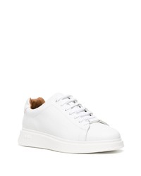 Мужские белые кожаные низкие кеды от BOSS