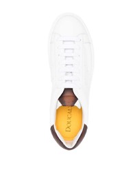 Мужские белые кожаные низкие кеды от Doucal's