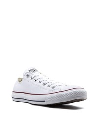 Мужские белые кожаные низкие кеды от Converse