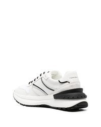 Мужские белые кожаные низкие кеды от Calvin Klein Jeans