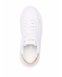 Мужские белые кожаные низкие кеды от Hide&Jack