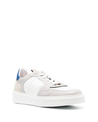 Мужские белые кожаные низкие кеды от Woolrich