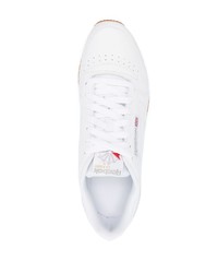 Мужские белые кожаные низкие кеды от Reebok