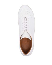 Мужские белые кожаные низкие кеды от Unseen Footwear
