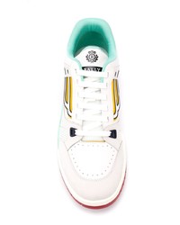 Мужские белые кожаные низкие кеды от Bally