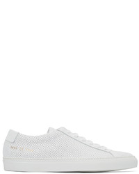 Мужские белые кожаные низкие кеды от Common Projects