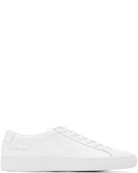 Мужские белые кожаные низкие кеды от Common Projects