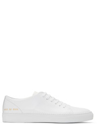 Мужские белые кожаные низкие кеды от Common Projects