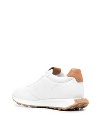 Мужские белые кожаные низкие кеды от Hogan