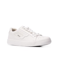 Мужские белые кожаные низкие кеды от Bally