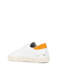 Мужские белые кожаные низкие кеды от D.A.T.E