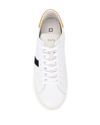 Мужские белые кожаные низкие кеды от D.A.T.E
