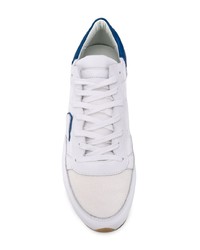 Мужские белые кожаные низкие кеды от Philippe Model