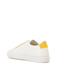 Мужские белые кожаные низкие кеды от Common Projects