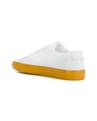 Мужские белые кожаные низкие кеды от Common Projects