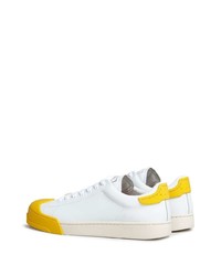 Мужские белые кожаные низкие кеды от Marni