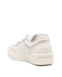 Мужские белые кожаные низкие кеды от Oamc