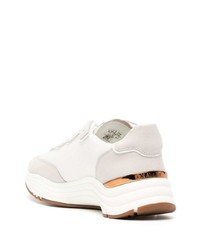 Мужские белые кожаные низкие кеды от Mallet