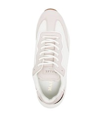 Мужские белые кожаные низкие кеды от Mallet