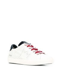 Мужские белые кожаные низкие кеды от Leather Crown