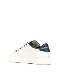 Мужские белые кожаные низкие кеды от Leather Crown