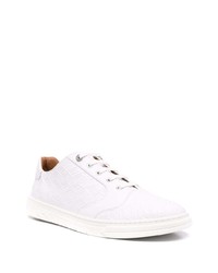 Мужские белые кожаные низкие кеды от MCM