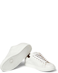 Мужские белые кожаные низкие кеды от Mr. Hare