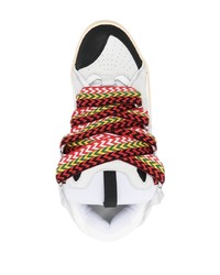 Мужские белые кожаные низкие кеды от Lanvin