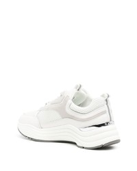 Мужские белые кожаные низкие кеды от Mallet