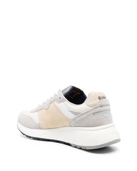 Мужские белые кожаные низкие кеды от Sun 68