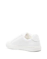 Мужские белые кожаные низкие кеды от Trussardi