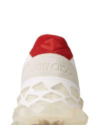 Мужские белые кожаные низкие кеды от Jimmy Choo