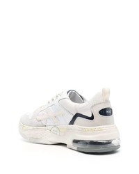 Мужские белые кожаные низкие кеды от Premiata