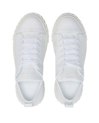 Мужские белые кожаные низкие кеды от Giuseppe Zanotti