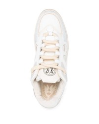 Мужские белые кожаные низкие кеды от Enterprise Japan