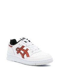 Мужские белые кожаные низкие кеды от Asics