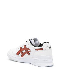 Мужские белые кожаные низкие кеды от Asics