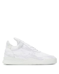 Мужские белые кожаные низкие кеды от Filling Pieces