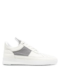 Мужские белые кожаные низкие кеды от Filling Pieces