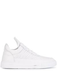 Женские белые кожаные низкие кеды от Filling Pieces