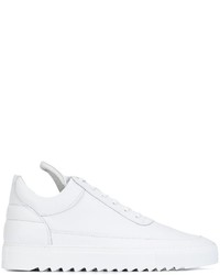 Мужские белые кожаные низкие кеды от Filling Pieces