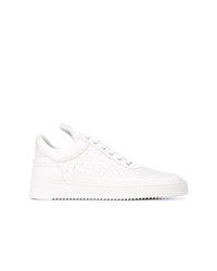 Мужские белые кожаные низкие кеды от Filling Pieces