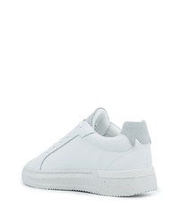 Мужские белые кожаные низкие кеды от Mallet