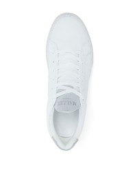 Мужские белые кожаные низкие кеды от Mallet