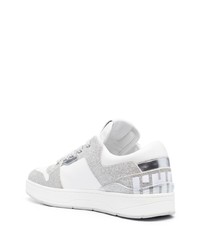 Мужские белые кожаные низкие кеды от Jimmy Choo