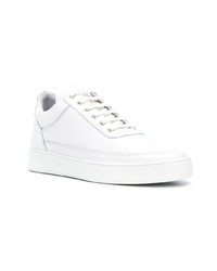 Мужские белые кожаные низкие кеды от Filling Pieces