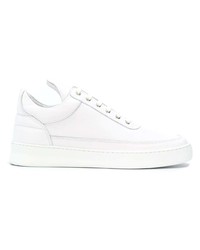 Мужские белые кожаные низкие кеды от Filling Pieces