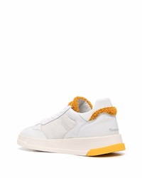 Мужские белые кожаные низкие кеды от Ghoud