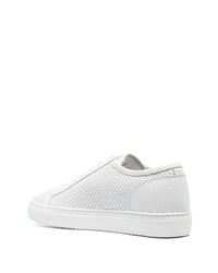 Мужские белые кожаные низкие кеды от Doucal's