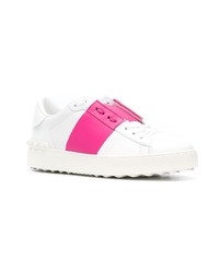 Женские белые кожаные низкие кеды от Valentino